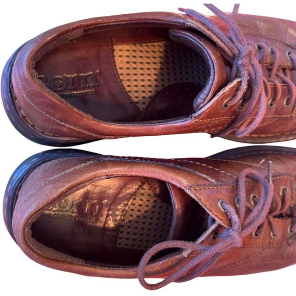 Born Brown Leather Bicycle Toe Lace Up Oxford Loafer Shoes Mens Size 9.5M Casual main image 6